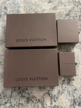 Louis Vuitton Brown Logo Gift Box Set of 4